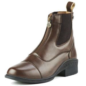 Women’s Brown Leather Zip-Front Chelsea Boot